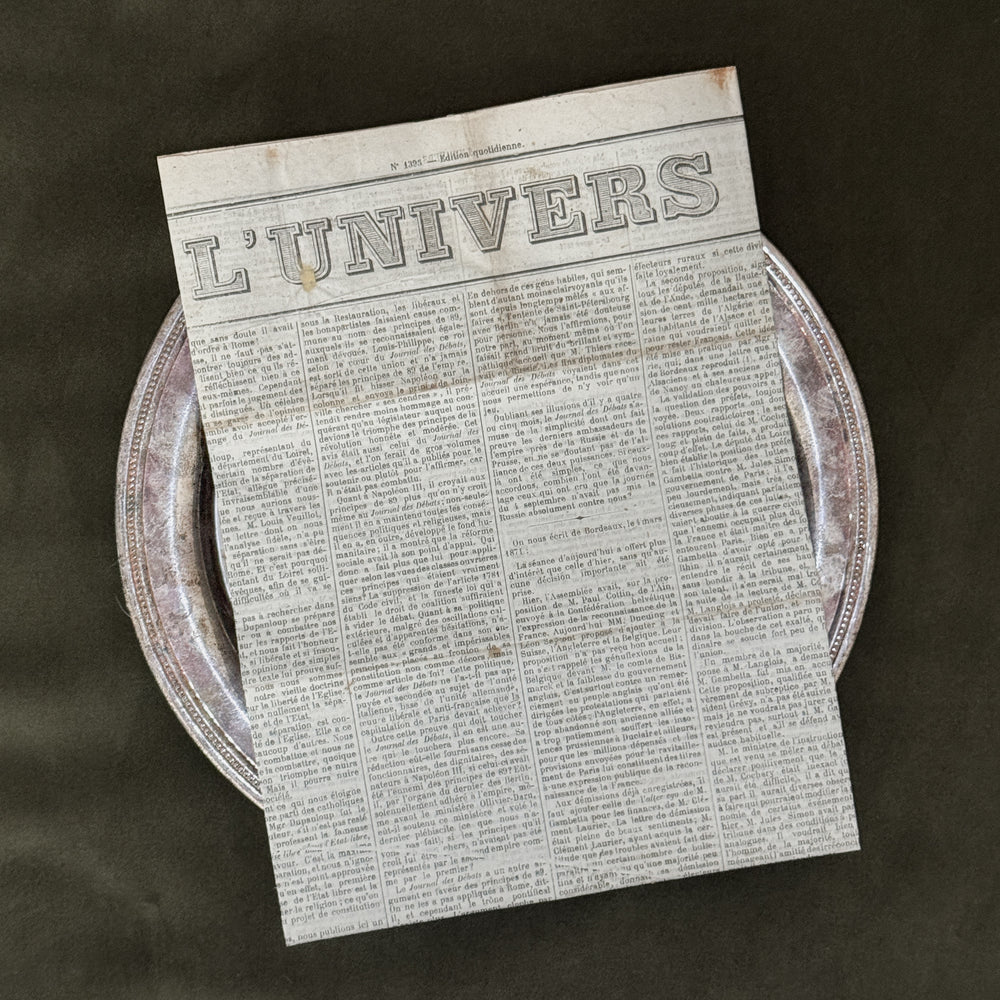 Antique French 1800s Newspapers.