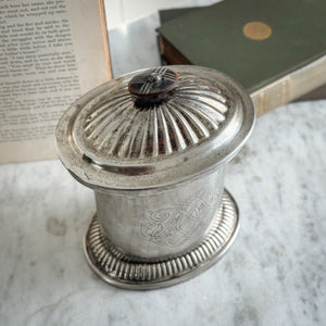 Vintage Silverplate Oval Container with Lid.