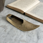 Vintage brass shoe ashtray.