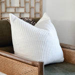 White Cotton Euro Pillow.