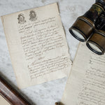 Antique 1700's Stamped French Documents.