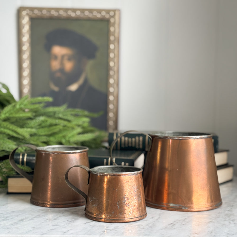 Vintage Copper Cup | Set of 3.
