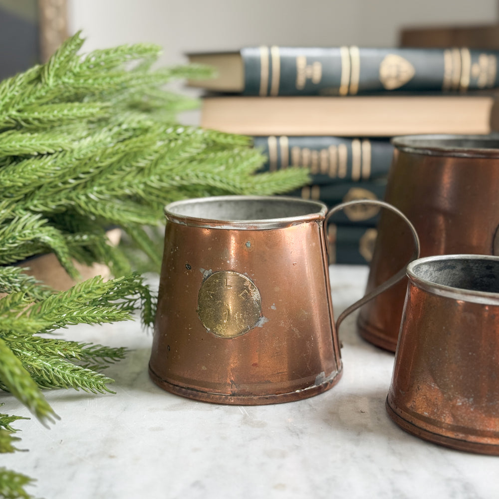 Vintage Copper Cup | Set of 3.