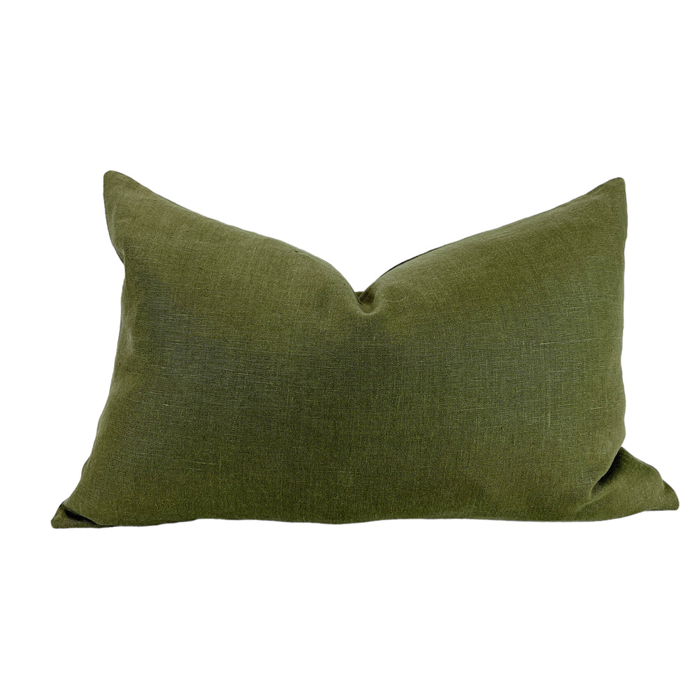 
                
                    Load image into Gallery viewer, Moss Linen Pillow Cover- Multiple Sizes
                
            