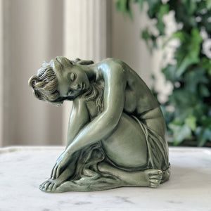 Vintage Green Lady Statue.