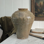 Vintage Green Pottery Jar