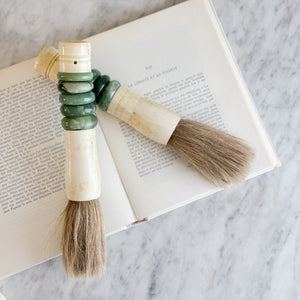 Vintage Calligraphy Brush- Round Jade Green