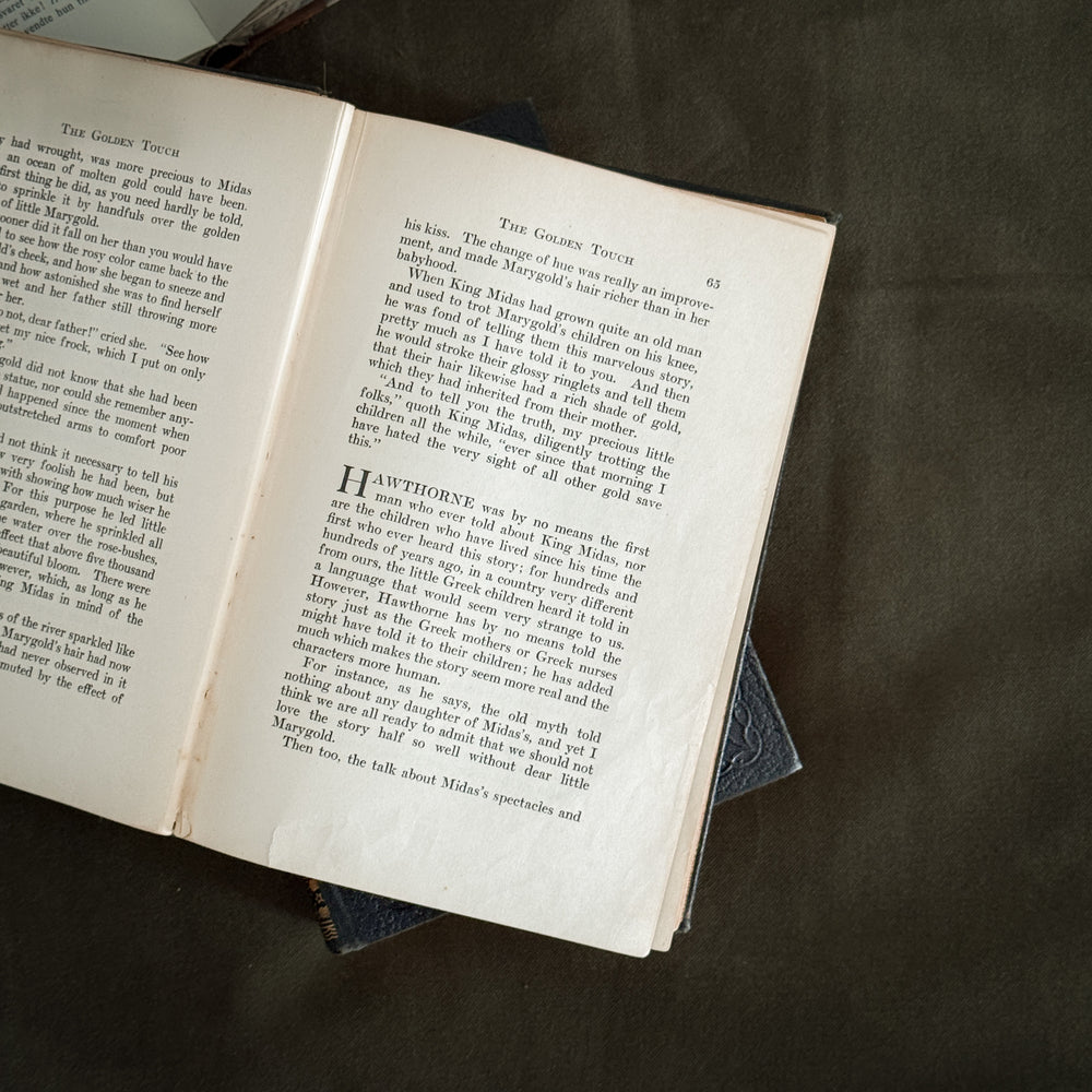 Antique black and gold books