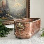 Vintage copper handled planter