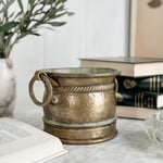 Vintage Brass Ring Handle Pot.