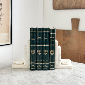 Vintage alabaster book end pair.