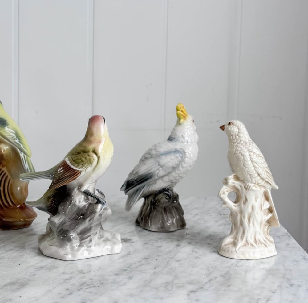 Vintage Porcelain Painted Birds