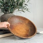 Vintage wood bread bowl