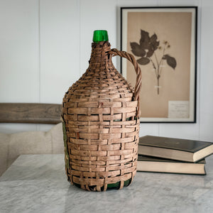 Vintage Portuguese Wicker Demijohn.