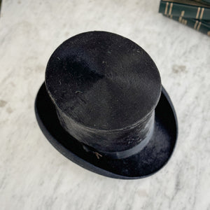 Vintage Felt Black Top Hat.