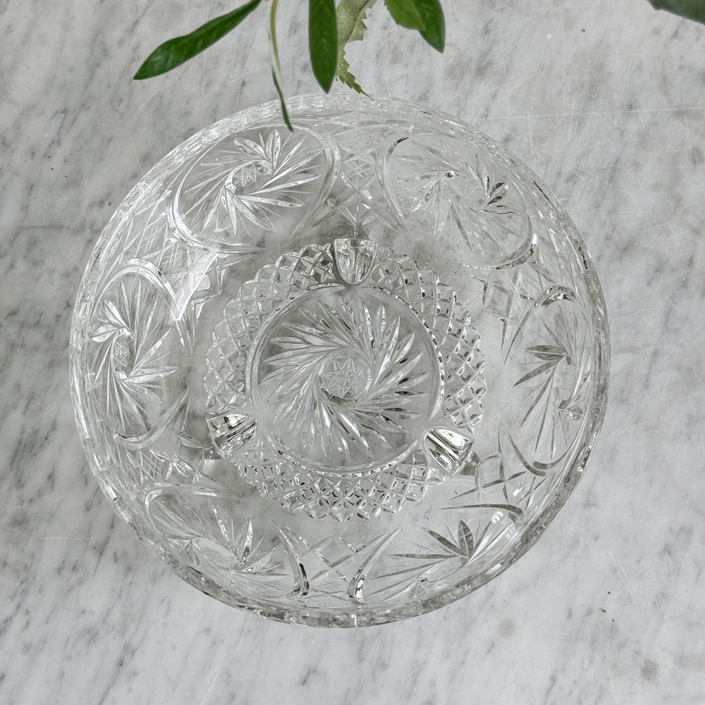 Vintage glass footed bowl.