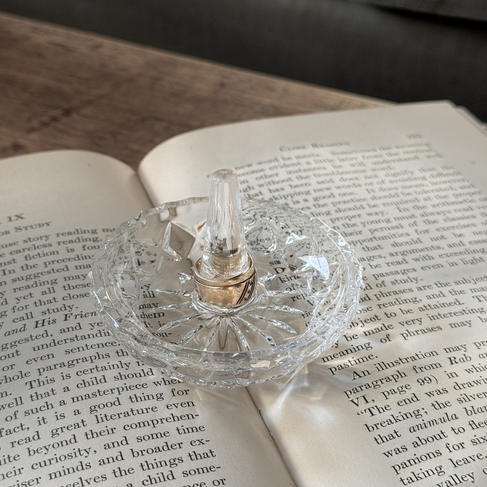 Vintage crystal ring holder.