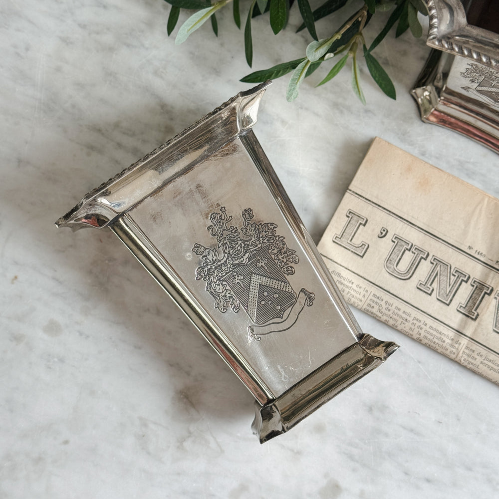 Vintage Silver Plate Vase.