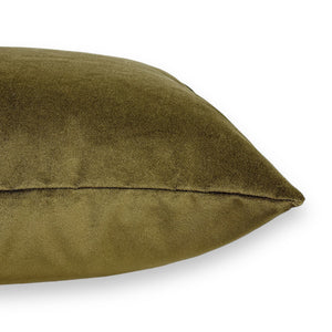 Olive Velvet Pillow Cover- Multiple Sizes