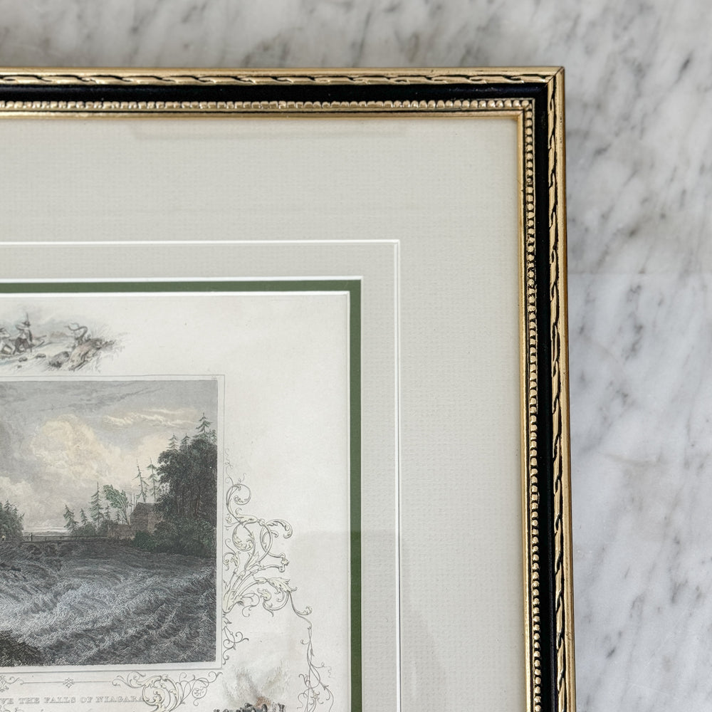 Vintage green Rapids Niagara Falls Print