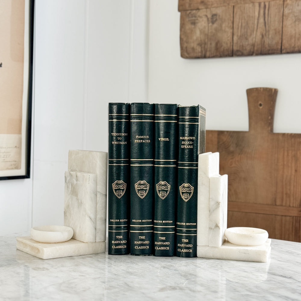 Vintage alabaster book end pair.
