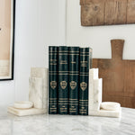 Vintage alabaster book end pair.