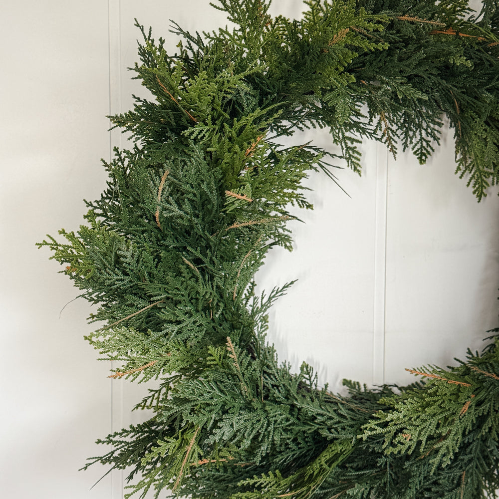 White Cedar Wreath 26".