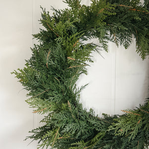 White Cedar Wreath 26".