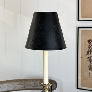 Vintage candlestick black lamp.