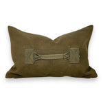 Vintage army bag 14" x 20" Pillow Cover.