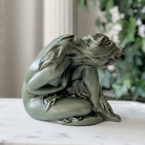 Vintage Green Lady Statue.