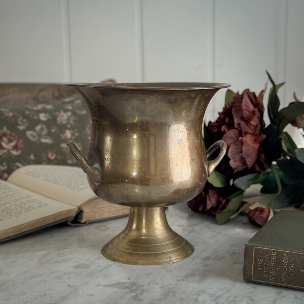 Vintage Brass Urn with Handles.