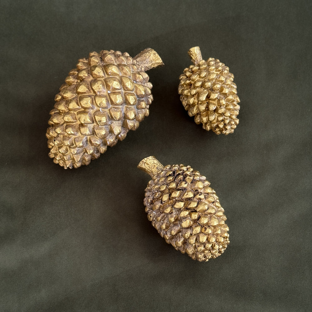 Golden pinecones