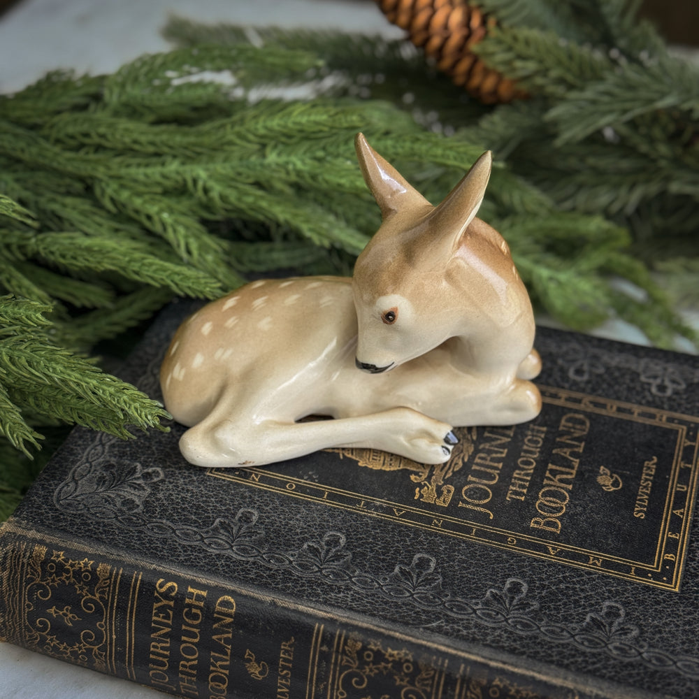 Vintage Polish Ceramic Fawn.