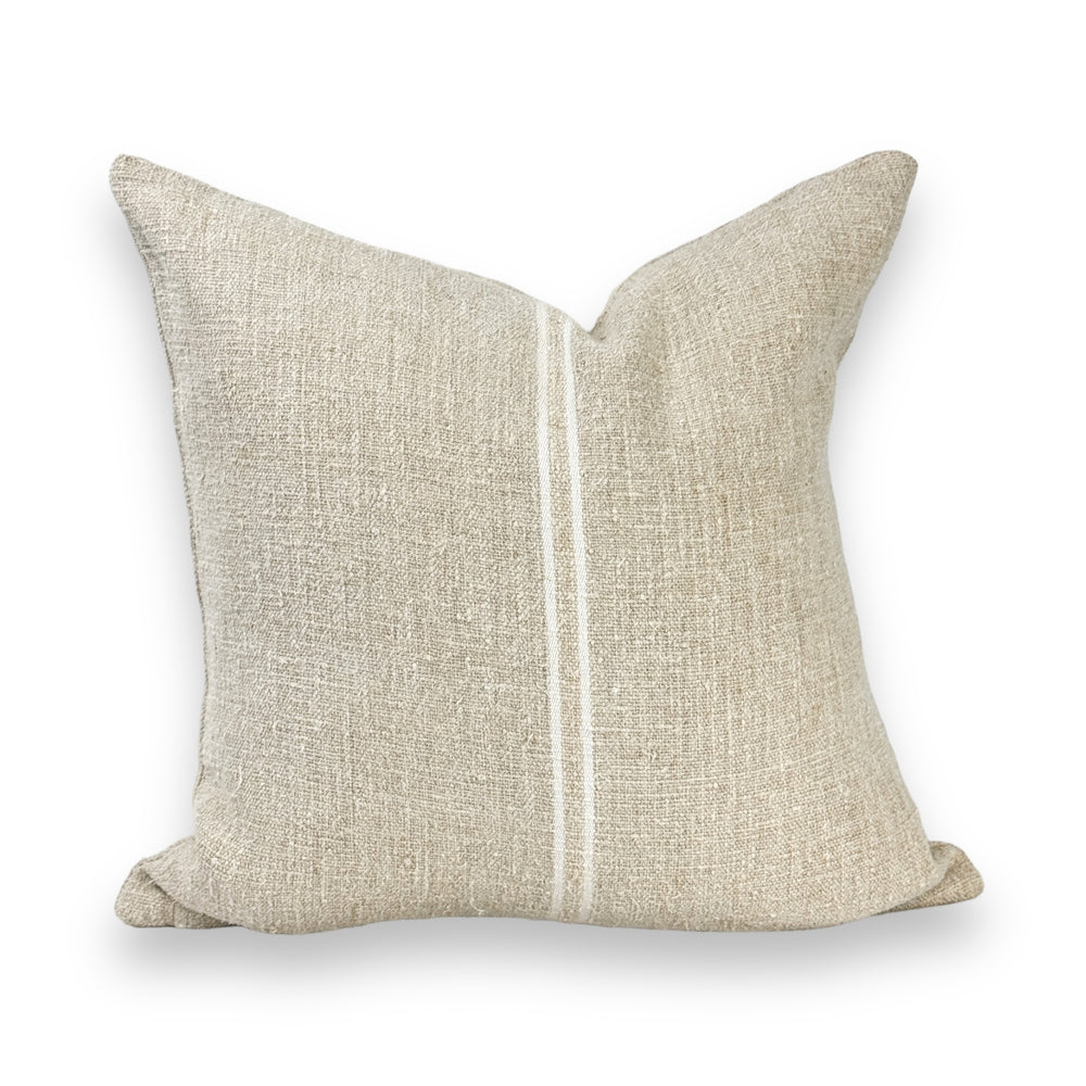 Cami 22" White Grainsack pillow Cover