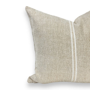 Cami 22" White Grainsack pillow Cover