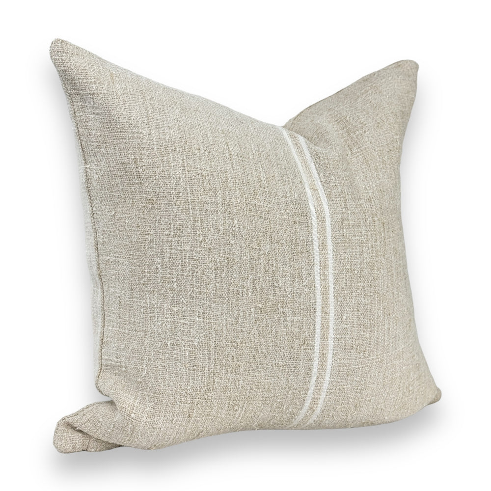 Cami 22" White Grainsack pillow Cover