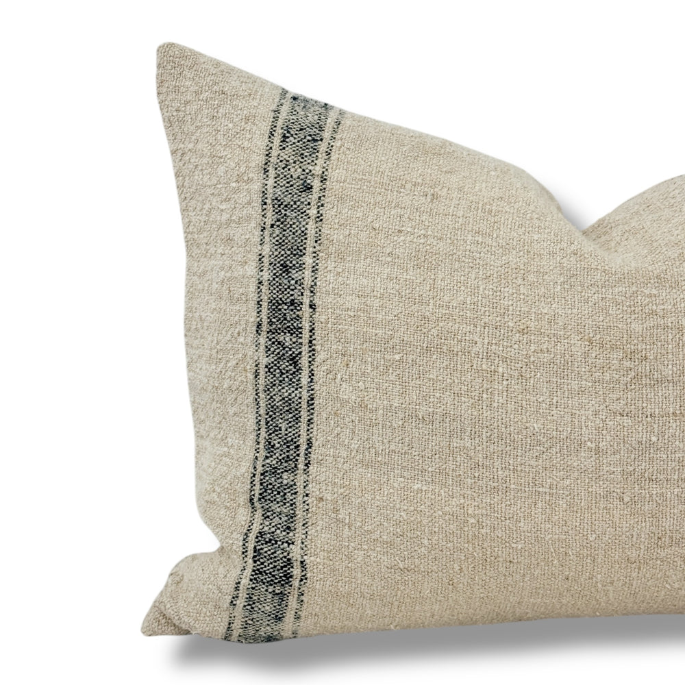 Nolan Navy 16 x 24" Grainsack Pillow Cover