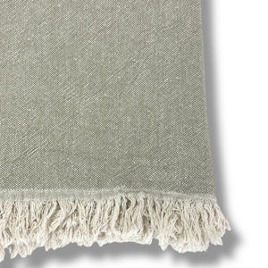 Green Linen Throw.