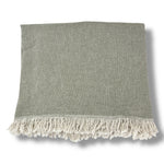 Green Linen Throw.