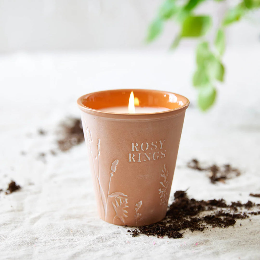 Rosy Rings Forest Candle Pot