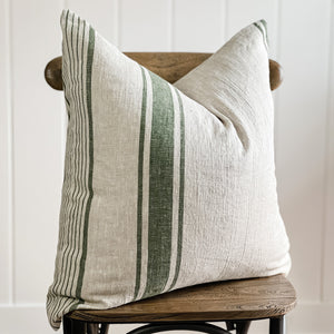 Providence Olive Linen 26" Pillow Cover