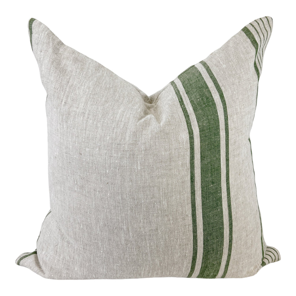 Providence Olive Linen 26" Pillow Cover