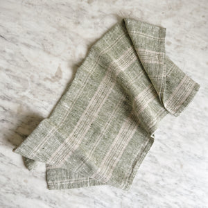 
                
                    Load image into Gallery viewer, Linen Tea Towel Wide Green Stripe
                
            
