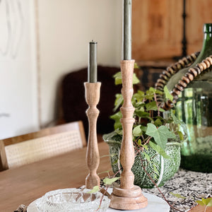 Wood Taper Candle Holders