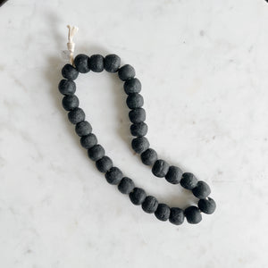 Medium Black Glass Recycled Beads.