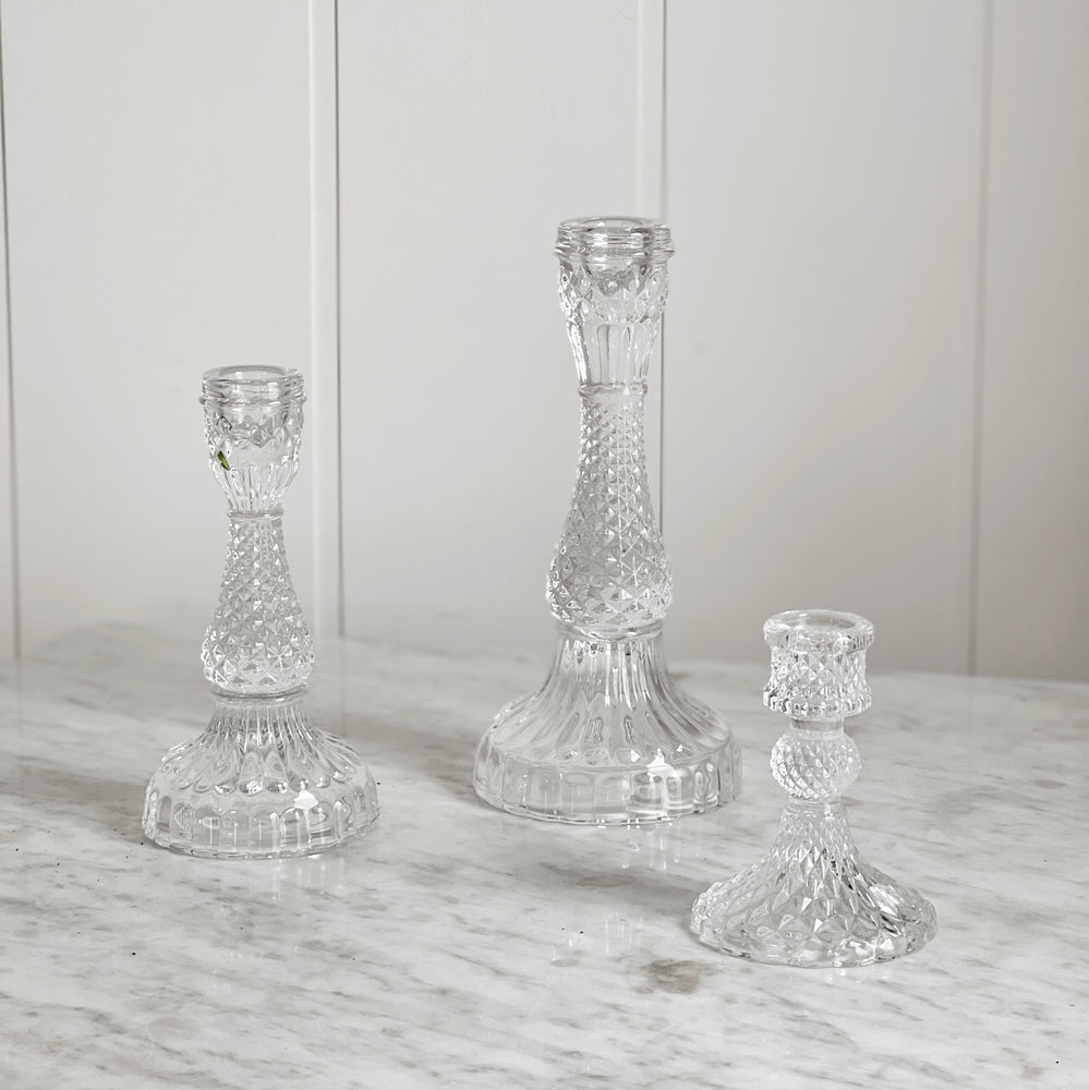 Glass taper candles