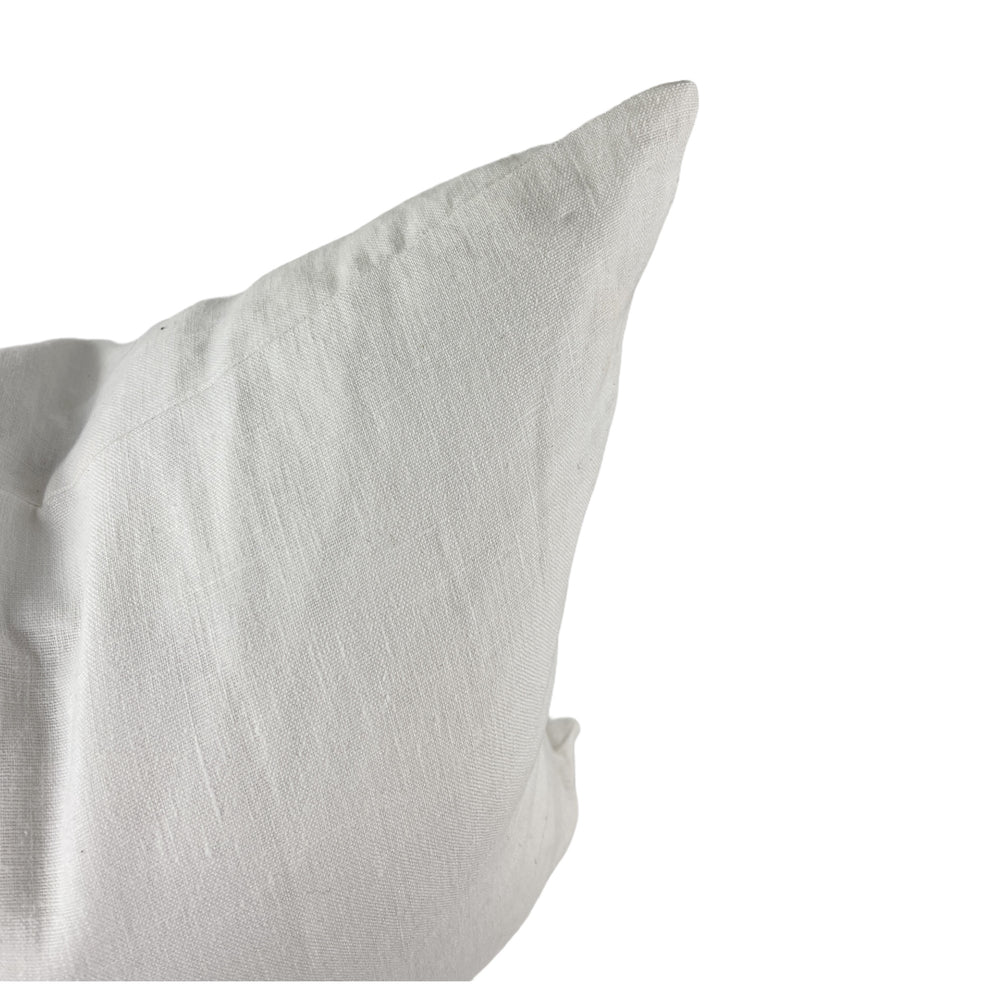 White Linen Pillow Cover- Multiple Sizes*