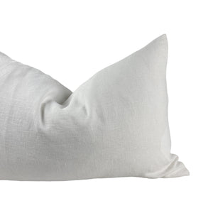 White Linen Pillow Cover- Multiple Sizes*