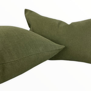 
                
                    Load image into Gallery viewer, Moss Linen Pillow Cover- Multiple Sizes
                
            